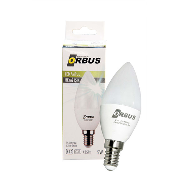 ORBUS LED AMPUL, 5 WATT, E14 425 LM BEYAZ-48