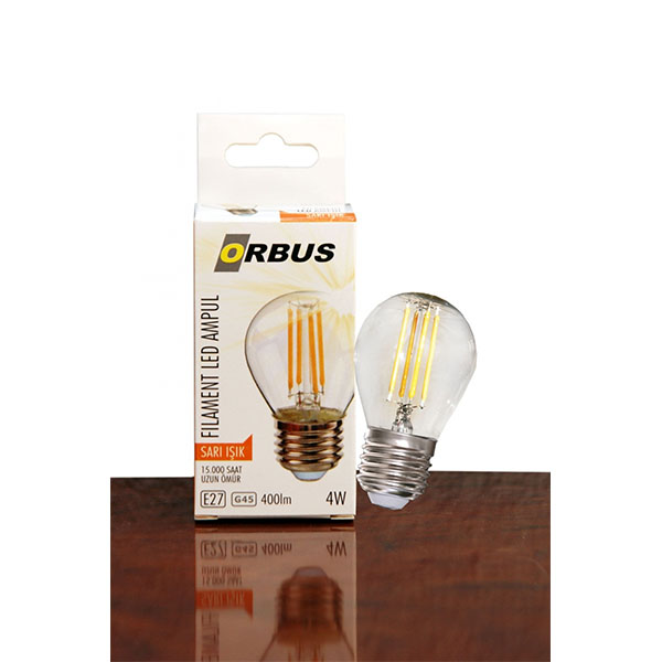 ORBUS LED FİLAMENT BULB G45 CLEAR 4 W E27 400LM-10