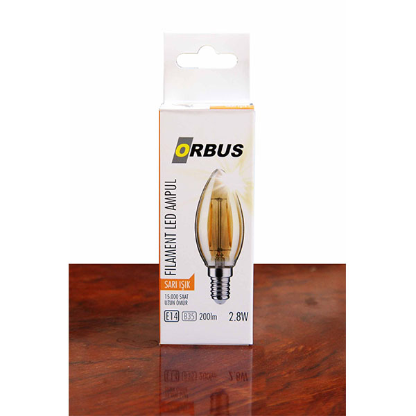 ORBUS LED FILAMENT BULB C37 CLEAR 4W E27 400LM-10